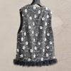 Women's Sequin Embellished Cotton Vest