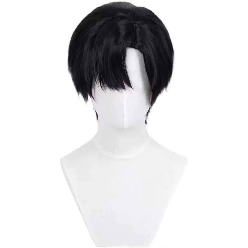 Anime Buitenaards Podium Ivan Cosplay Zwart Verdriet Cosplay Zwarte Pruik Kort Zwart Synthetisch Cos Pruiken Hittebestendig Haar Pruiken Halloween