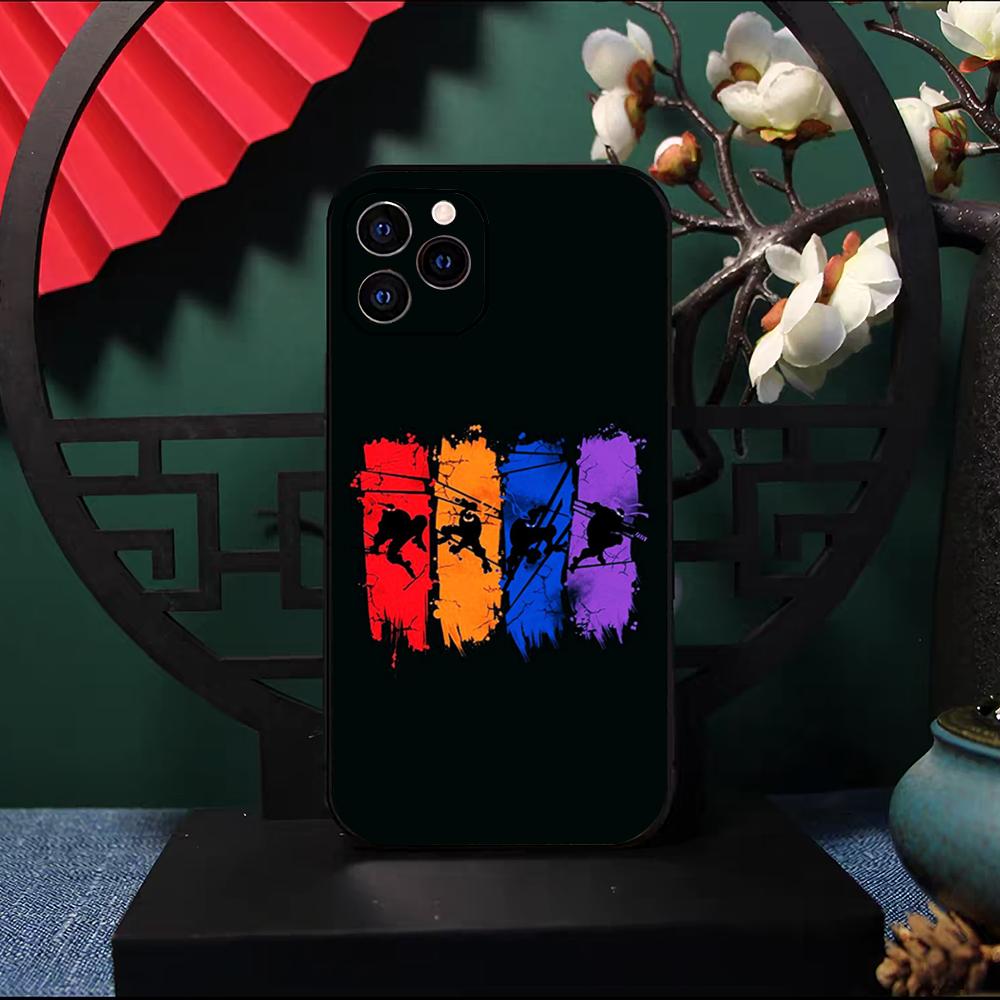 

Anime Tortugas Ninjas Phone Case For IPhone 17 Pro Max 16 15 14 Pro Max 13 11 X Xs Xr 8 7Plus Silicone Cover iPhone17 Pro