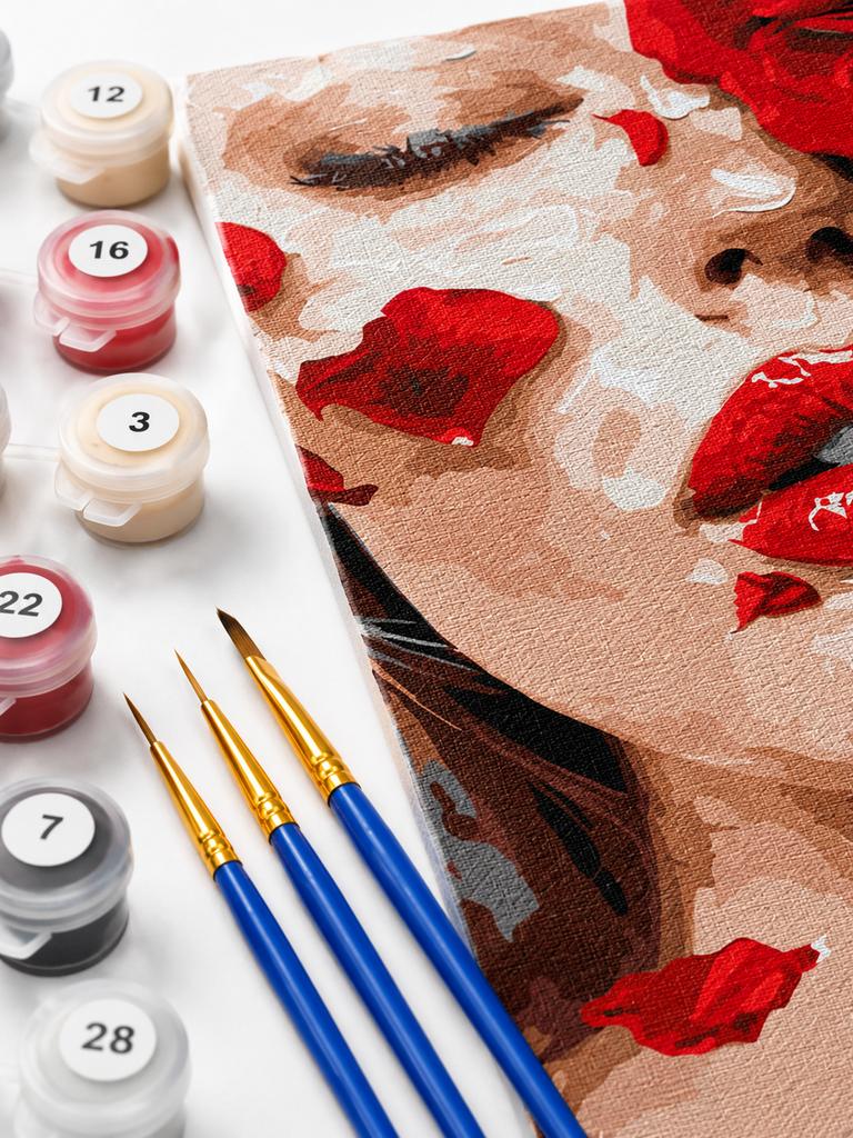 Painting by Numbers with Frame - Rose Petals 40x50
