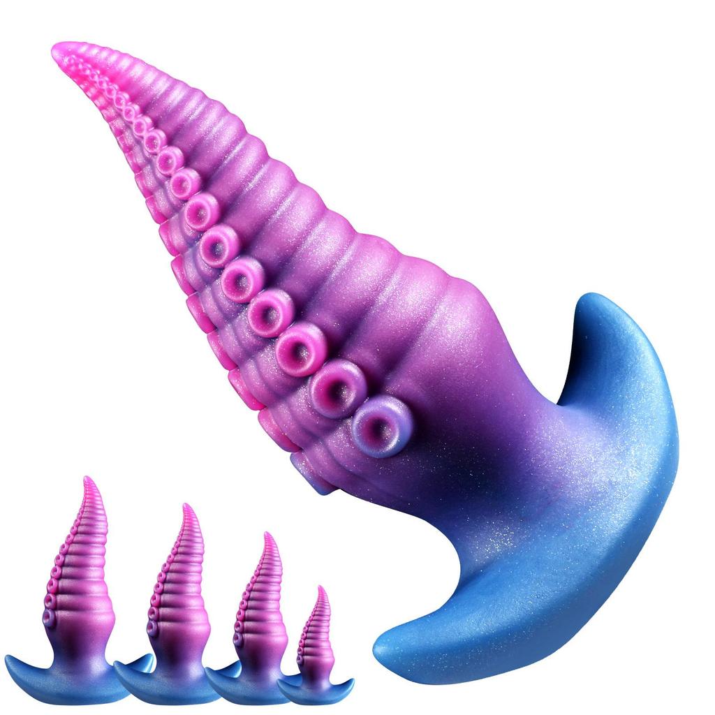 New Unique-Shape Anal Plug: Soft Silicone Wearable "Phantom Dragon" Anchor-Style Realistic Phallus – Adult BDSM Toy
