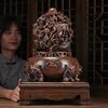 Rotating Carved Dragon Gathering Treasure Tripod Resin Decoration Home Table Figurines Ornaments Office Desktop Fengshui Crafts