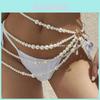 Elegant Multilayered Body Chain With Faux Pearl Accents For Stunning Nightlife Fashion