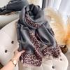 New Luxury Cashmere Plaid Leopard  Scarf Winter Women Pashmina Shawls Warm Blanket Wraps Female Thick Scarves Bufanda Scarves