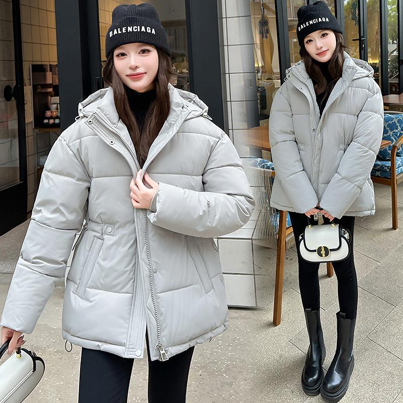 New casual down cotton clothes warm medium and long hooded waist jacket women's cotton-padded clothes