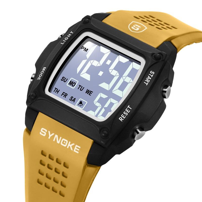 Top Brand New Electronic Watch Small Square Retro Sports Men's Multifunctional Waterproof Luminous Fashion Student Watch