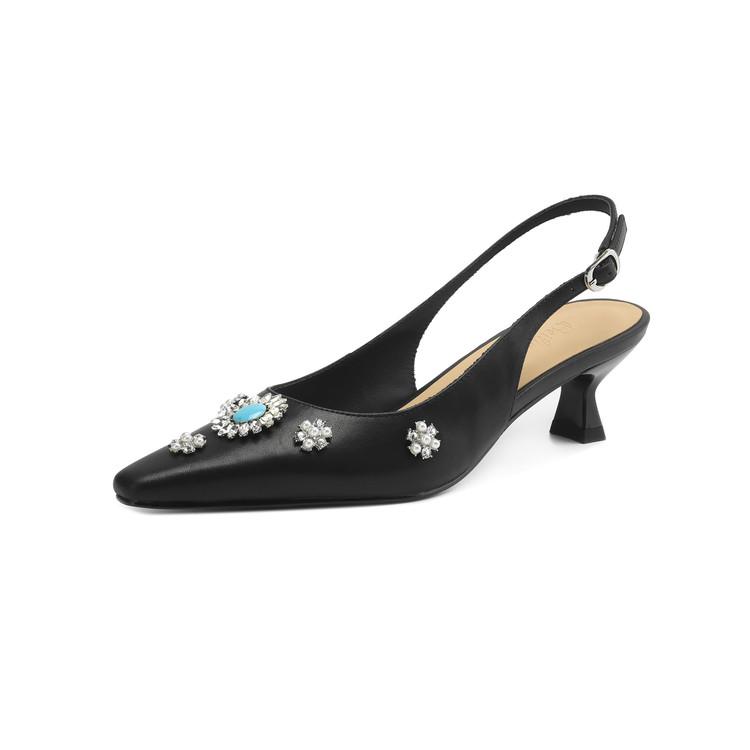 

Fashion New Summer Sandals Cover Toe Sandals for Women Square Toe Sandals Fashion Mixed Color Ladies Shoes Flower Office Women Shoes 34 чёрный