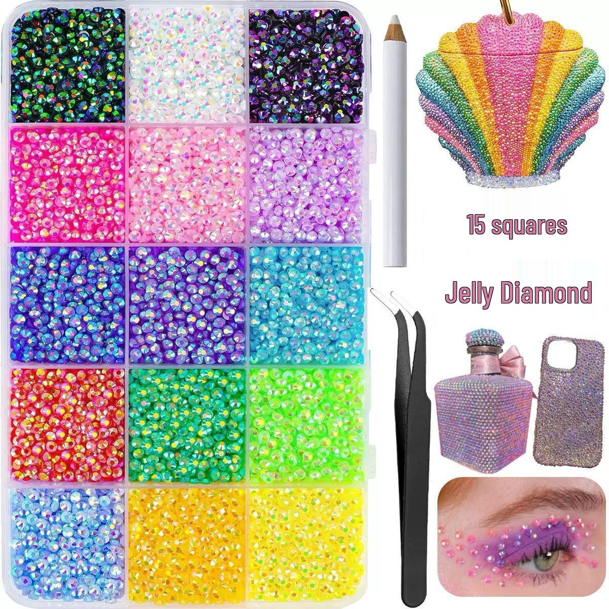 Mixed Color Candy Resin Rhinestones Set