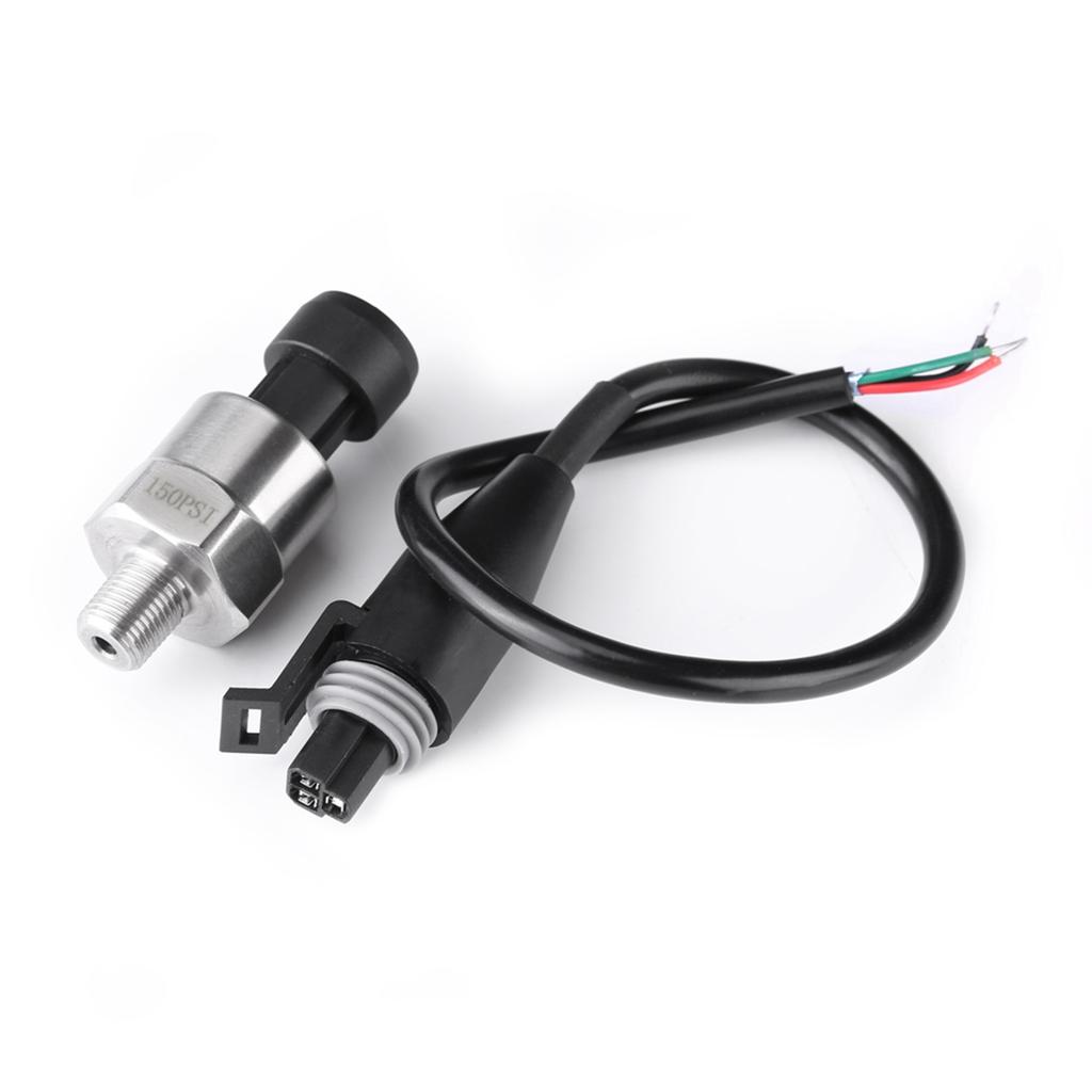 Pressure Gauge Transducer 1/8NPT Thread Stainless Steel Pressure Transducer Sender Sensor for Oil Fuel Air Water