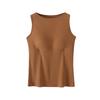 Women's Solid Color Padded Summer Vest With Shoulder Slim Fit Bottoming Sleeveless Vest