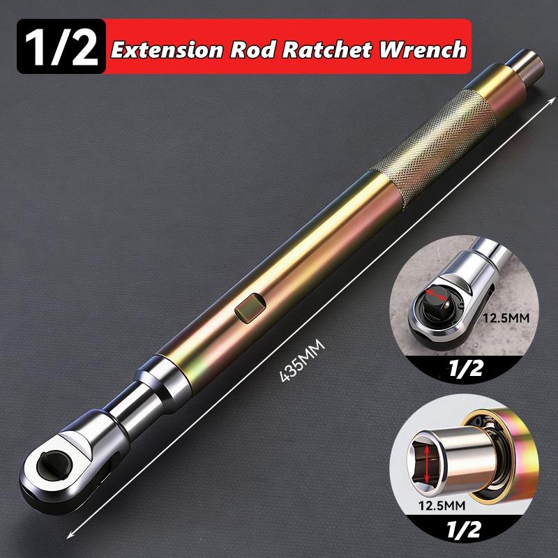 Offset Impact Extension Wrench, Self-contained Ratchet Extended Wrench High Torque Auto Repair Tool 1/2 Manual Automatic Tool