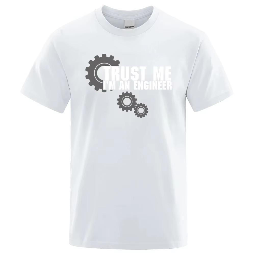 Trust Me I'M Engineer Hip Hop Men T-Shirt Oversized High Quality Tee Clothes Summer Harajuku Street Cotton Casual Loose TShirts