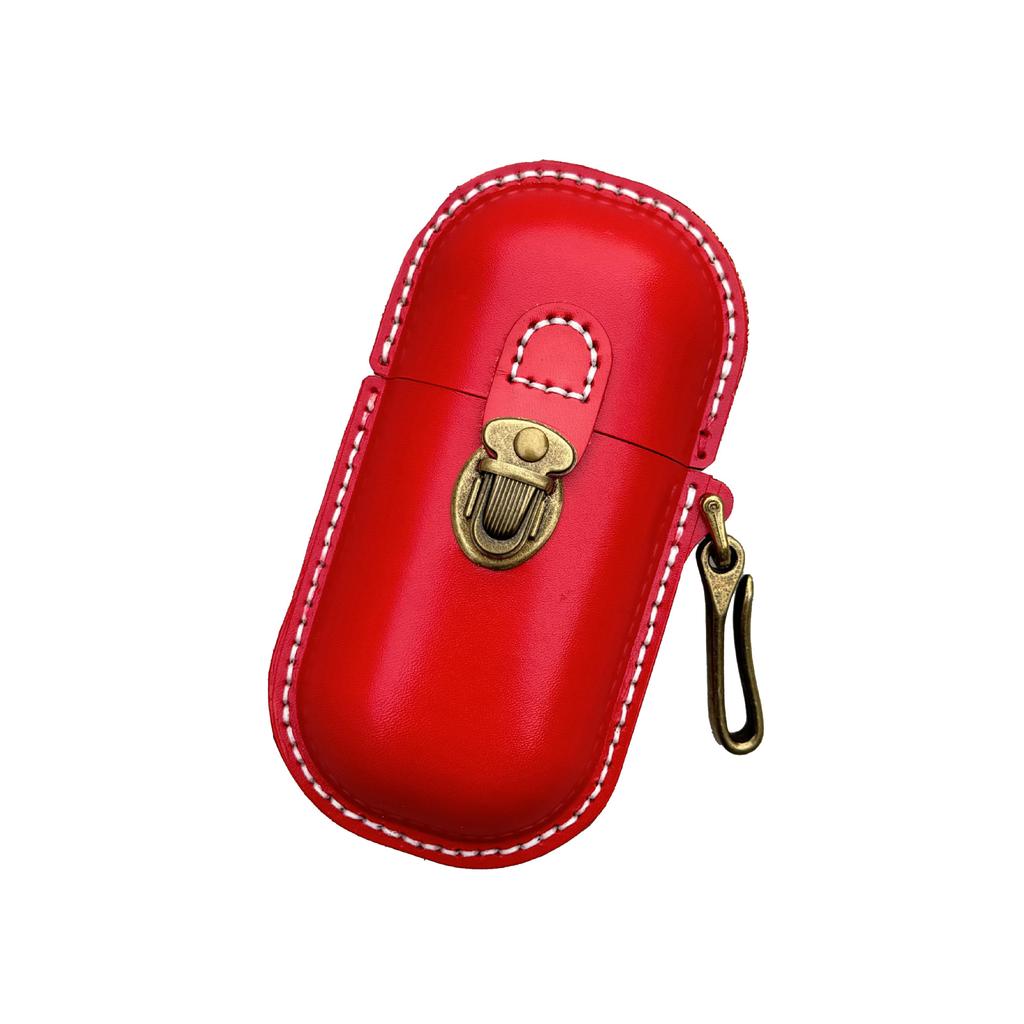 2026 New Plant Tanned Leather Glasses Case with Hook Portable Anti Drop Sunglasses Storage Holder Personalized Multi Color