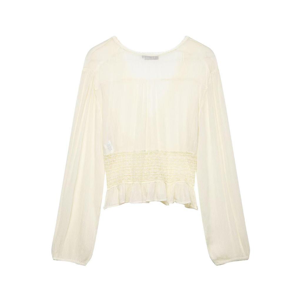 European Style Women's Lace Gauze Shirt - New Fashion 2026