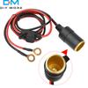 DC 12V-24V Car Motorcycle Truck Cigarette Lighter Socket Copper Nose Connector Adapter with 20A Fuse 14Awg 30Cm 1M 2M 3M