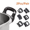 2Pcs Black Pot Side Handles Anti Scald Pressure Pot Handle With Screws For Cookware Accessories Kitchen Supplies