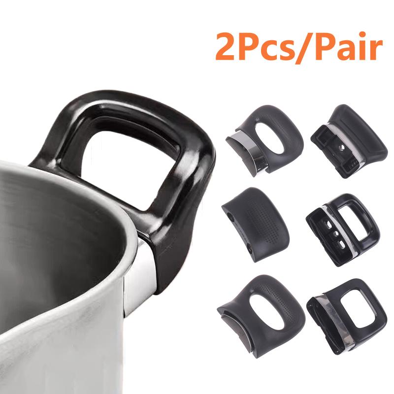 2 Piezas Asas Laterales para Olla Negra Asa Antiescaldado para Olla a Presión Con Tornillos Para Accesorios de Utensilios de Cocina Suministros de Cocina