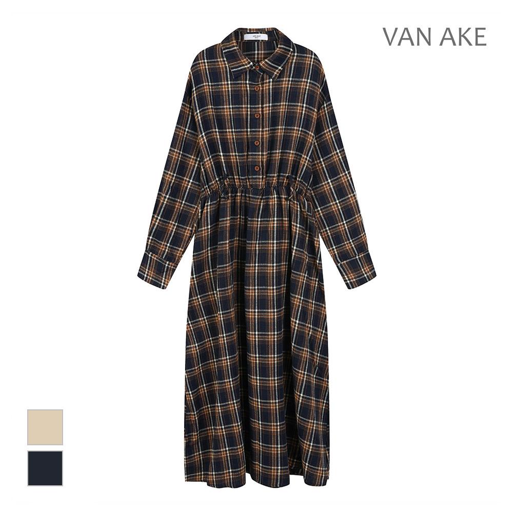 VANAKE Check Pattern Shirt Dress_Vb3Zopug02A