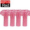 100/10x Red Green Candy Pendants Christmas Tree Hanging Candy Cane Ornaments Xmas Party Tabletop Decoration Cane Crafts Supplies