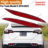 Red Rear Bumper Reflector Warning Reflective Strips For Tesla Model X 2016- Left 1034342-00-C Right 1034343-00-C Replacement