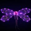 Dress Up Cicada Wing Light Up Dragonflies Wing Halloween Costume Wing LED Elves Wing Princess Wing for Women Girls Teens