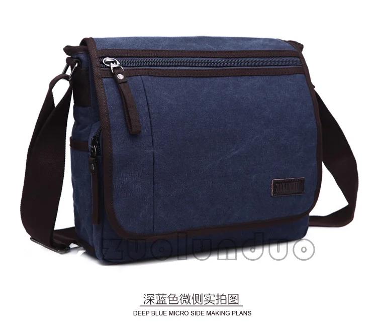 Retro Men Messenger Bags Canvas Briefcase Casual Men s Shoulder Bag Tote Travel Bolsa Masculina Casual Travel Bag sac homme темно-синий