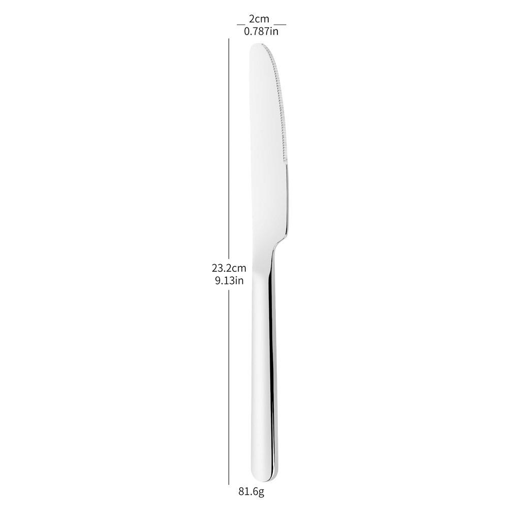 Set di posate in acciaio inossidabile, nuovo stile, 2026: Set da 5 Pezzi Coltello, Forchetta e Cucchiaio per Hotel/Ristorante - Design Spesso per Bistecca e Dessert.