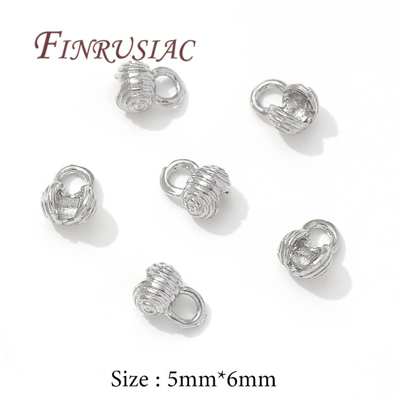 Crimp Beads For Jewelry 18K Gold Plated Crimps Cover Findings For DIY Bracelets Accessories Bead Tip Ball Chain Connectors