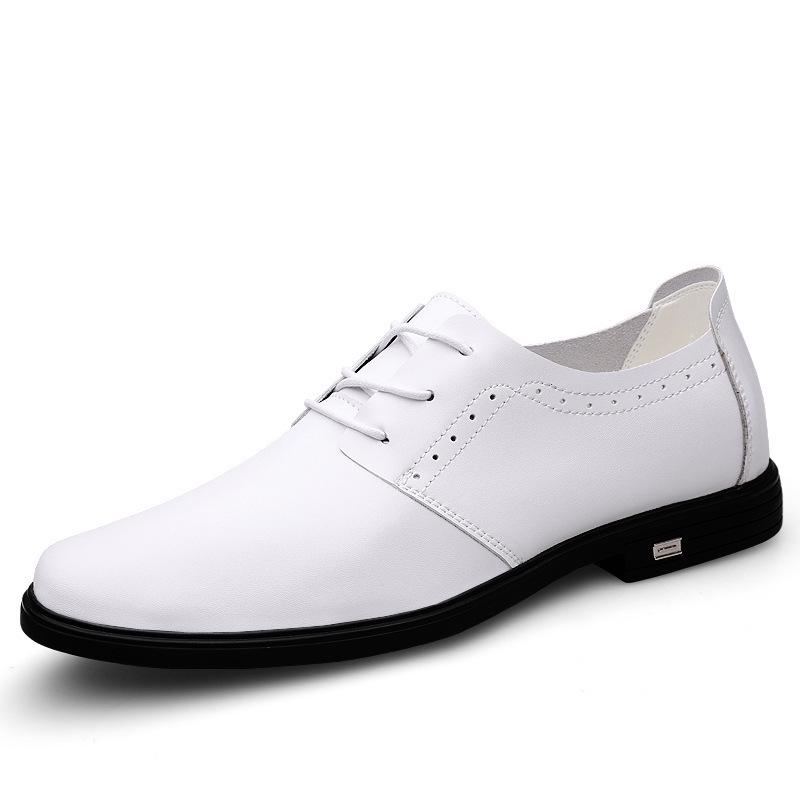 Men's Plus Size Genuine Leather Breathable Casual Shoes - Lace-up Driving Loafers with Soft Sole