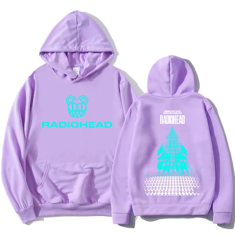 Rock Band Radiohead Trasa 2025 Listopad Bluzy Polarowe Zimowe Długi Rękaw Bluzy z Kapturem Casualowa Moda Męskie/Damskie Pulowery