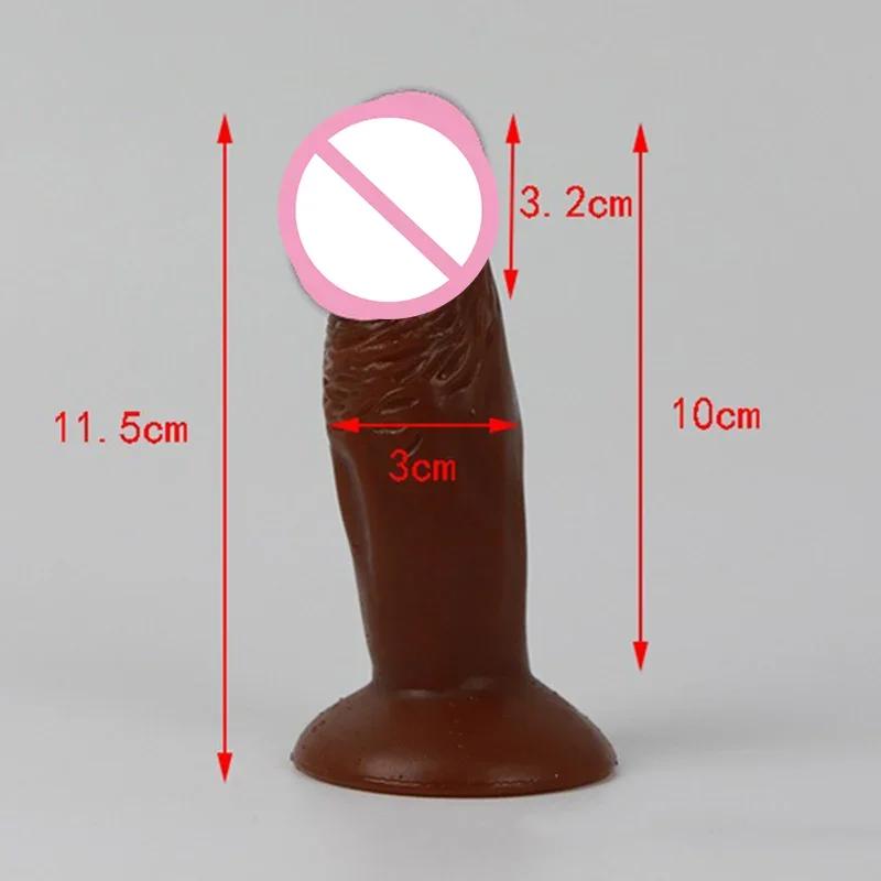Mini Soft Dildos Small Artificial Sucker Cup Penis Vagina Anal Plug Sex Toys For Adult Masturbator Prostate Stimulator Sex Toys