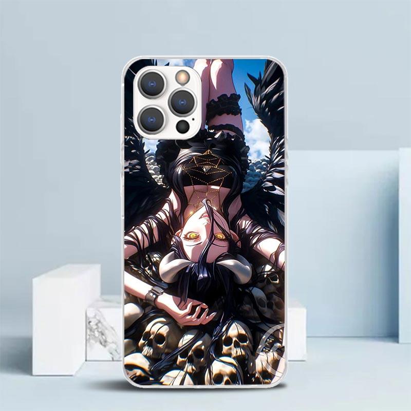Albedo Overlord Anime Phone Case For IPhone 16 17 Air 16E 15 14 Plus 13 Mini 12 11 Pro Max 7 8 + SE 2020 Soft TPU Back Cover 16