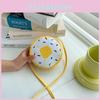Donut Design Cartoon Children Crossbody Bag With Adorable Letter Image Use Daily