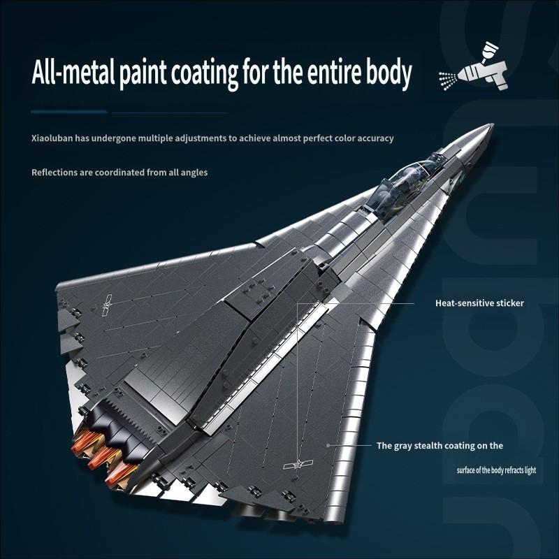 Stealth Fighter Assembled Building Blocks Model Military Aircraft Toy Fighter Ornaments Christmas Birthday Gift