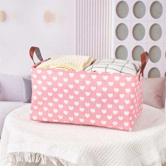 Clothes Laundry Basket Storage Box with Reinforced Handle Large Capacity Toys Storage