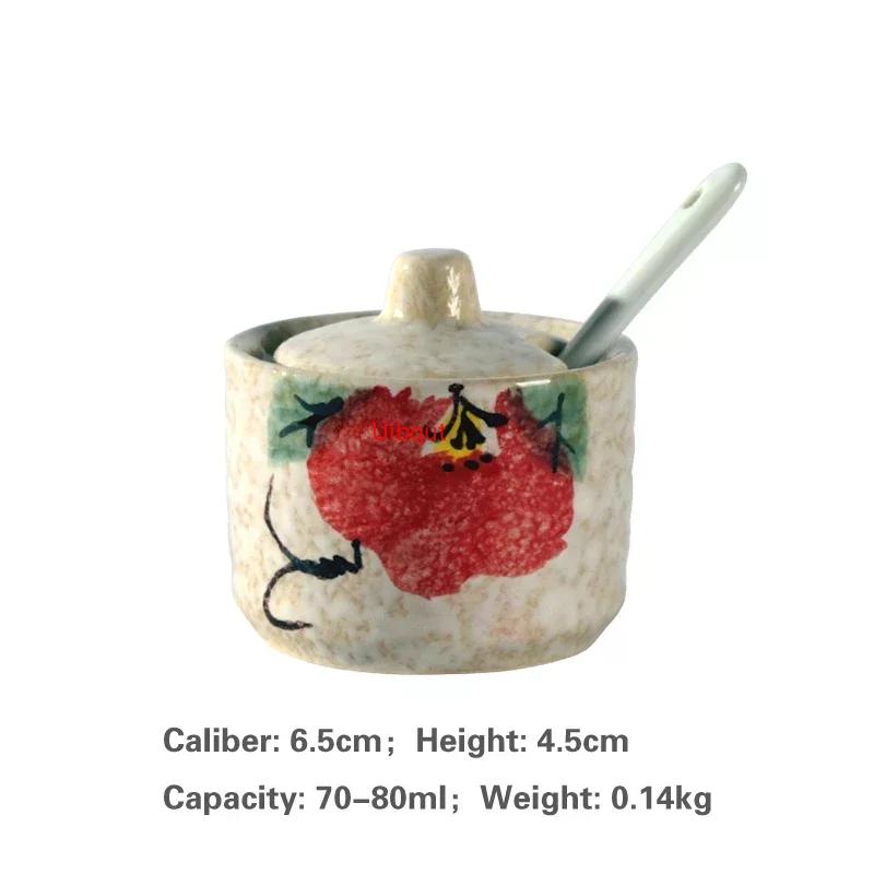 Japanese Tank Creative Seasoning Can Ceramic Seasoning Tank Kitchen Ware Storage Bottles and Jars Bottle Glass Bottle Jars