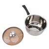 Milk Pot for Stove Top Stainless Steel with Lid Single Handle Saucepan Household Kitchen Utensils