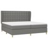 3128870 vidaXL Divan Bed with Mattress Dark Grey 200x200cm Fabric
