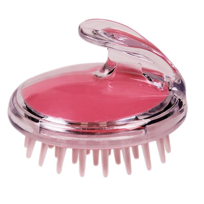 

Расческа для массажа кожи головы Силиконовая расческа для волос Щетка для волос розовый