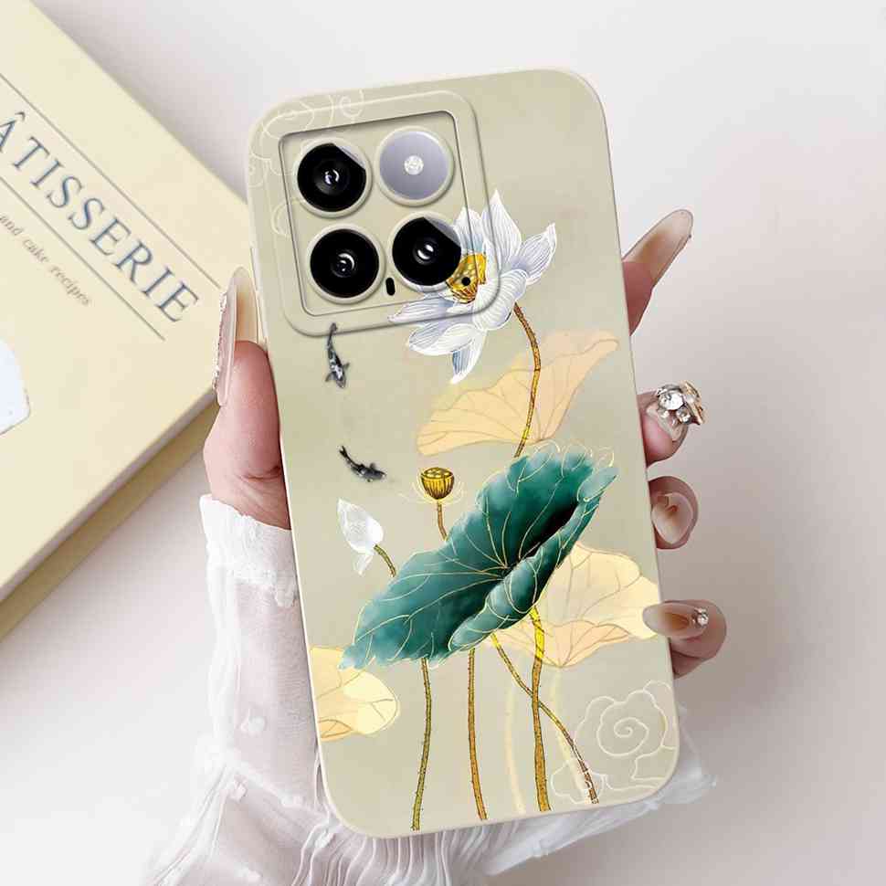 Cover For Xiaomi 14 Case Silicone Shockproof Soft Camera Protective Pattern Matte For Xiaomi 14 Mi14 Xiaomi14 5G 2023 Cases