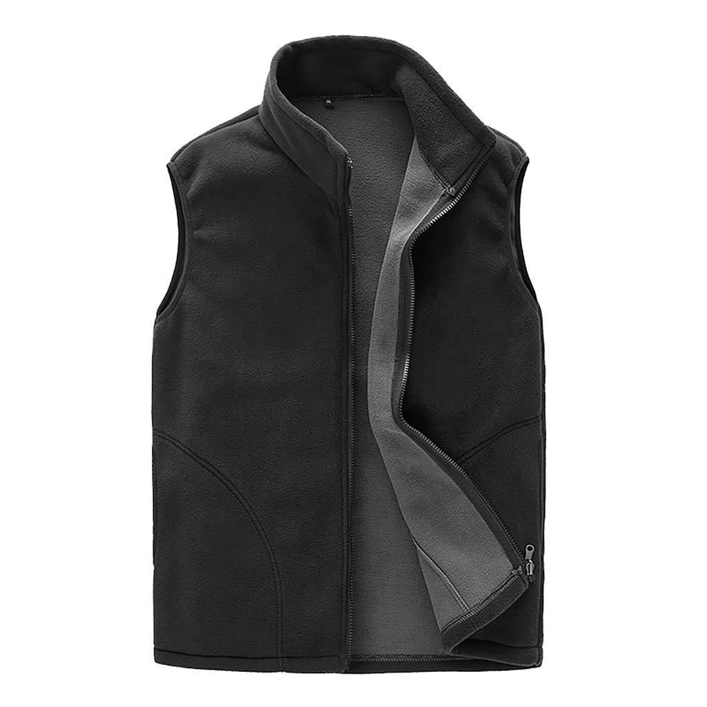 Ženy Páry Venkovní zimní teplá sportovní vesta na zip Kapsy bez rukávů Bunda Kabát