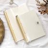B5 A5 Transparentes PVC Weich Loseblatt-Optik 20 Löcher Farbiger Plastikclip Metallclip Handbuch Abnehmbare Abdeckung Schreibwaren