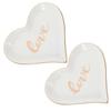 Handcrafted Ceramic Jewelry Plates with Heart Shape for Practical Use and Style