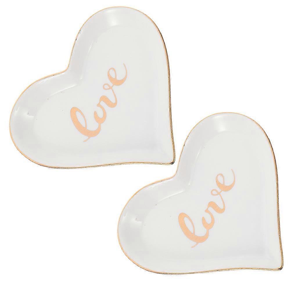 Handcrafted Ceramic Jewelry Plates with Heart Shape for Practical Use and Style