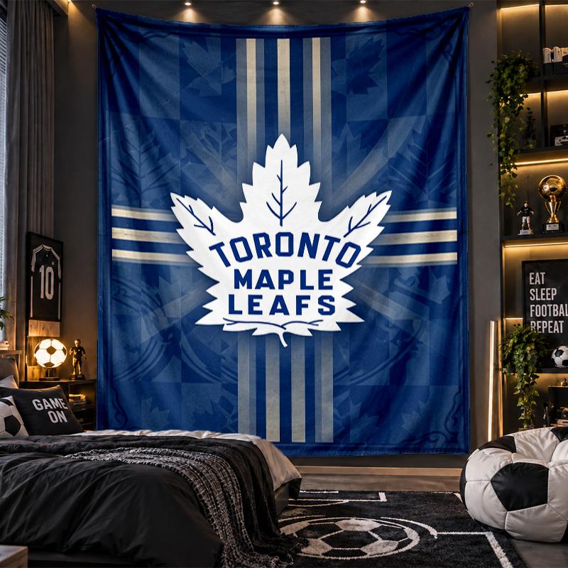 Wall Hanging Tapestry Toronto Maple Leafs Print Cloth for Living Room Bedroom Home Decor