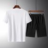 Set Estivo Sportivo Casual in Seta di Ghiaccio ad Asciugatura Rapida Popolare T-shirt a Maniche Corte, Pantaloncini e Pantaloni da Uomo