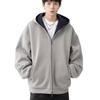 Unisex Heavyweight Double Zipper Oversized Hoodie - 2025 Autumn Trend Color Block Cardigan