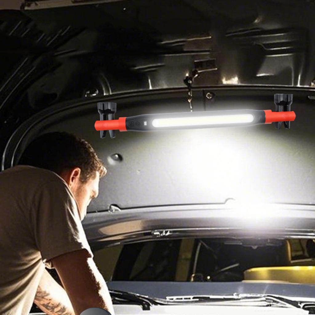 700LM Rechargeable LED Work Light for Car Emergency Repair Powerful Magnetic Flashlight with Hooks and Magnetic Base Type-C