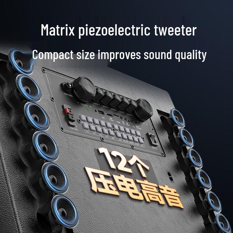 SANSUI Outdoor Karaoke Speaker System with 21-inch Screen