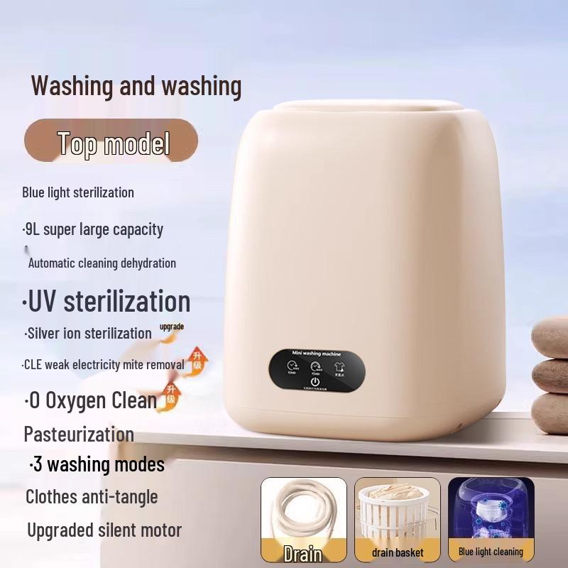 Kompakte vollautomatische Mini-Waschmaschine & Trockner für Unterwäsche und Intimwäsche - Hochtemperaturwäsche, perfekt für Socken